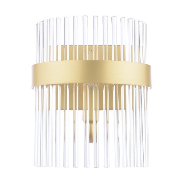 (image for) Laura Ashley Alexa Wall Light Glass and Matt Antique Brass